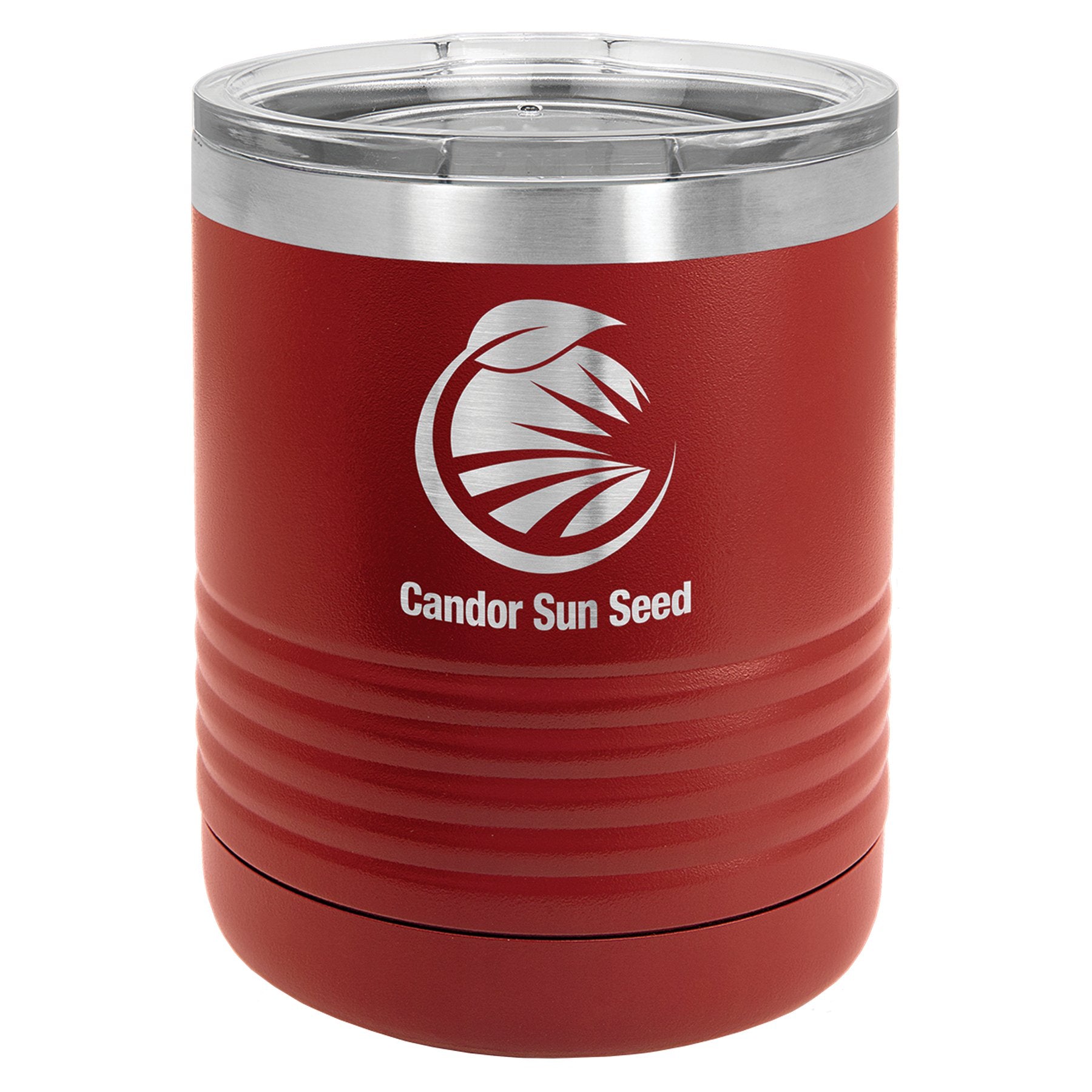 Polar Camel 10 oz. Stainless Steel Vacuum Insulated Ring neck Tumbler with Clear Lid - Ready for Personalized Laser Engraving - Gone Coastal Creations - Laser Engraved Drinkware