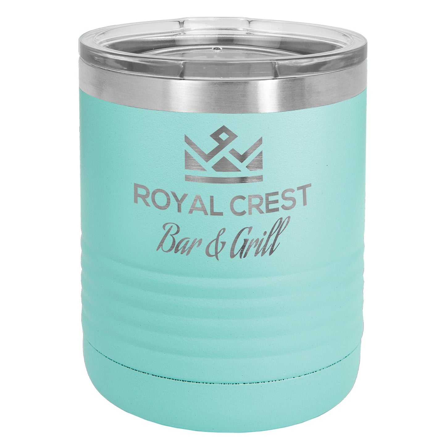 Polar Camel 10 oz. Stainless Steel Vacuum Insulated Ring neck Tumbler with Clear Lid - Ready for Personalized Laser Engraving - Gone Coastal Creations - Laser Engraved Drinkware