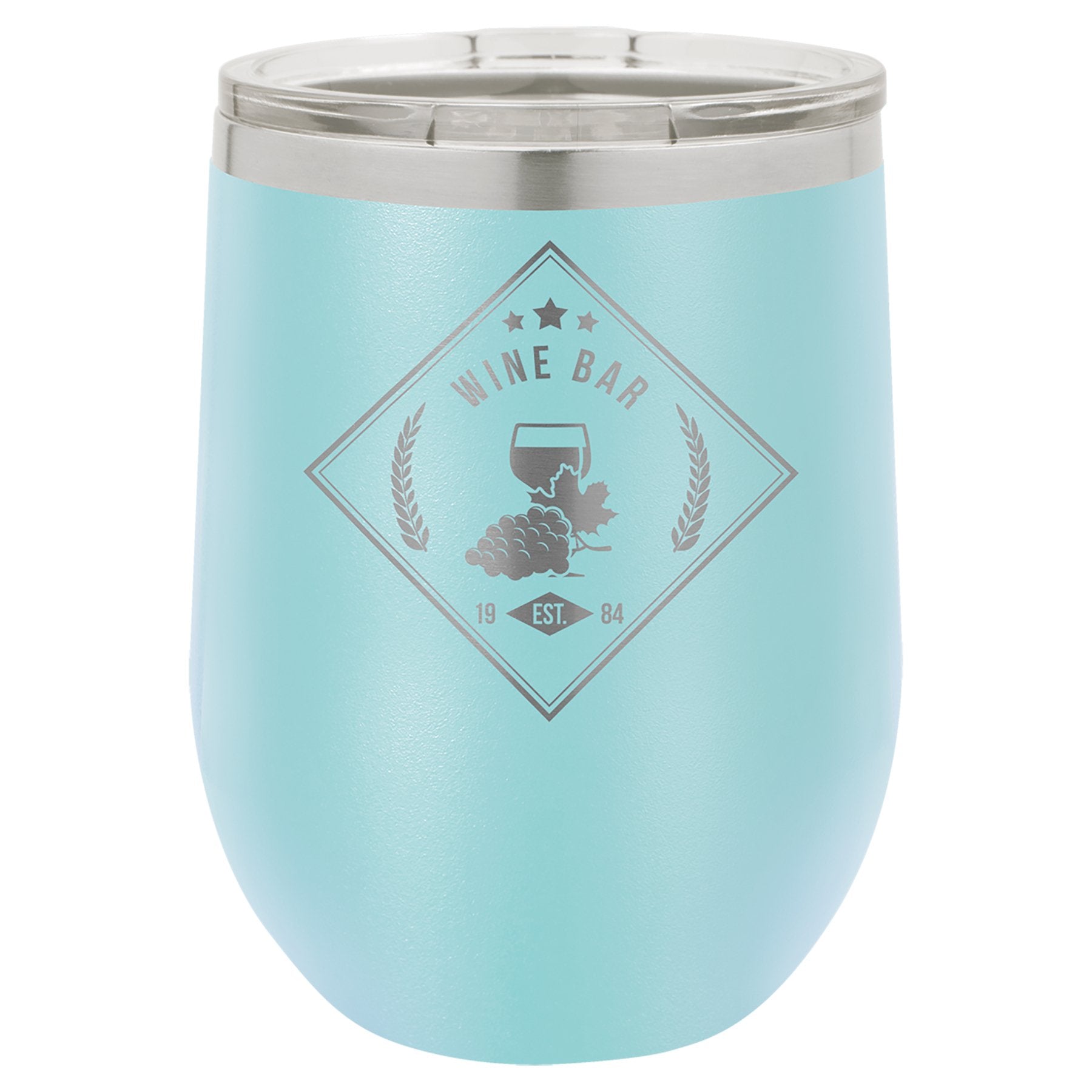 Polar Camel 12 oz. Stemless Tumbler with Clear Lid - Ready for Personalized Laser Engraving - Gone Coastal Creations - Laser Engraved Drinkware