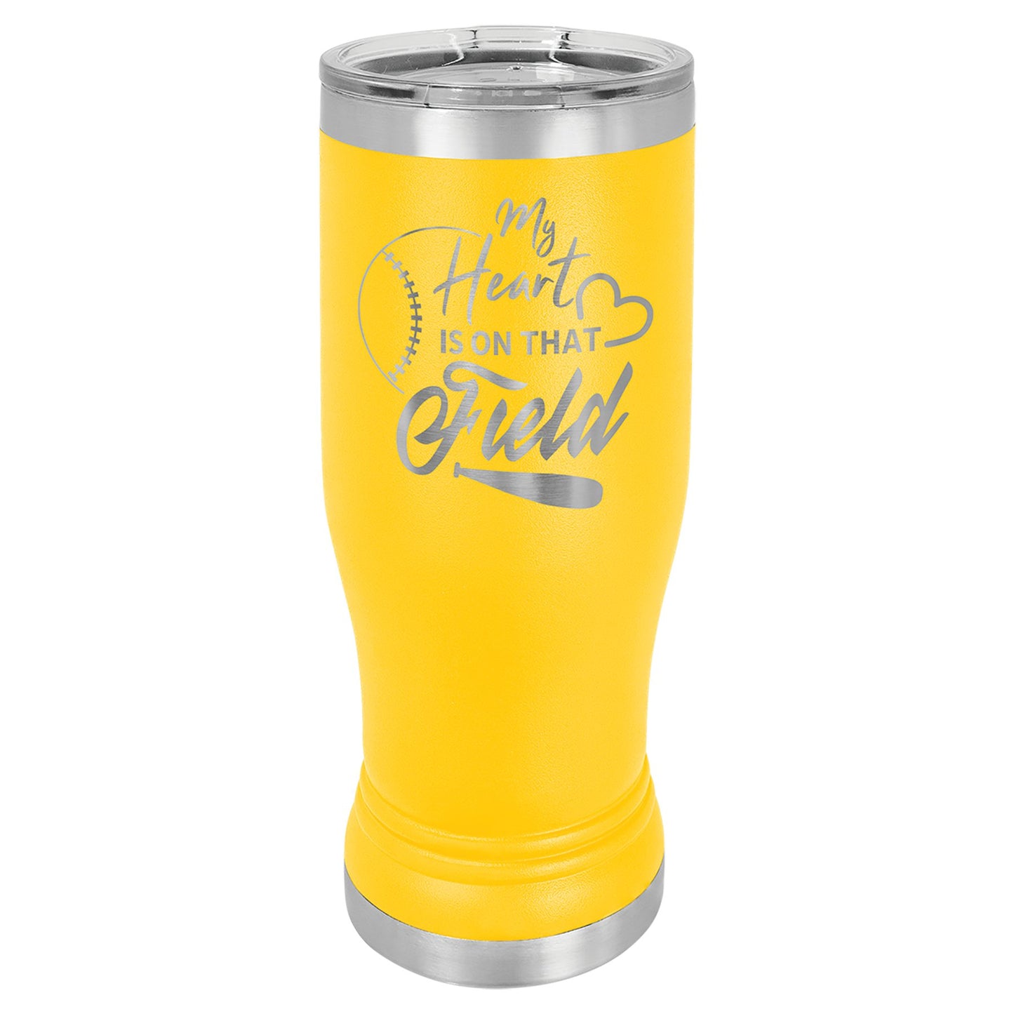 Polar Camel 14 oz. Pilsner with Clear Lid - Ready for Personalized Laser Engraving - Gone Coastal Creations - Laser Engraved Drinkware