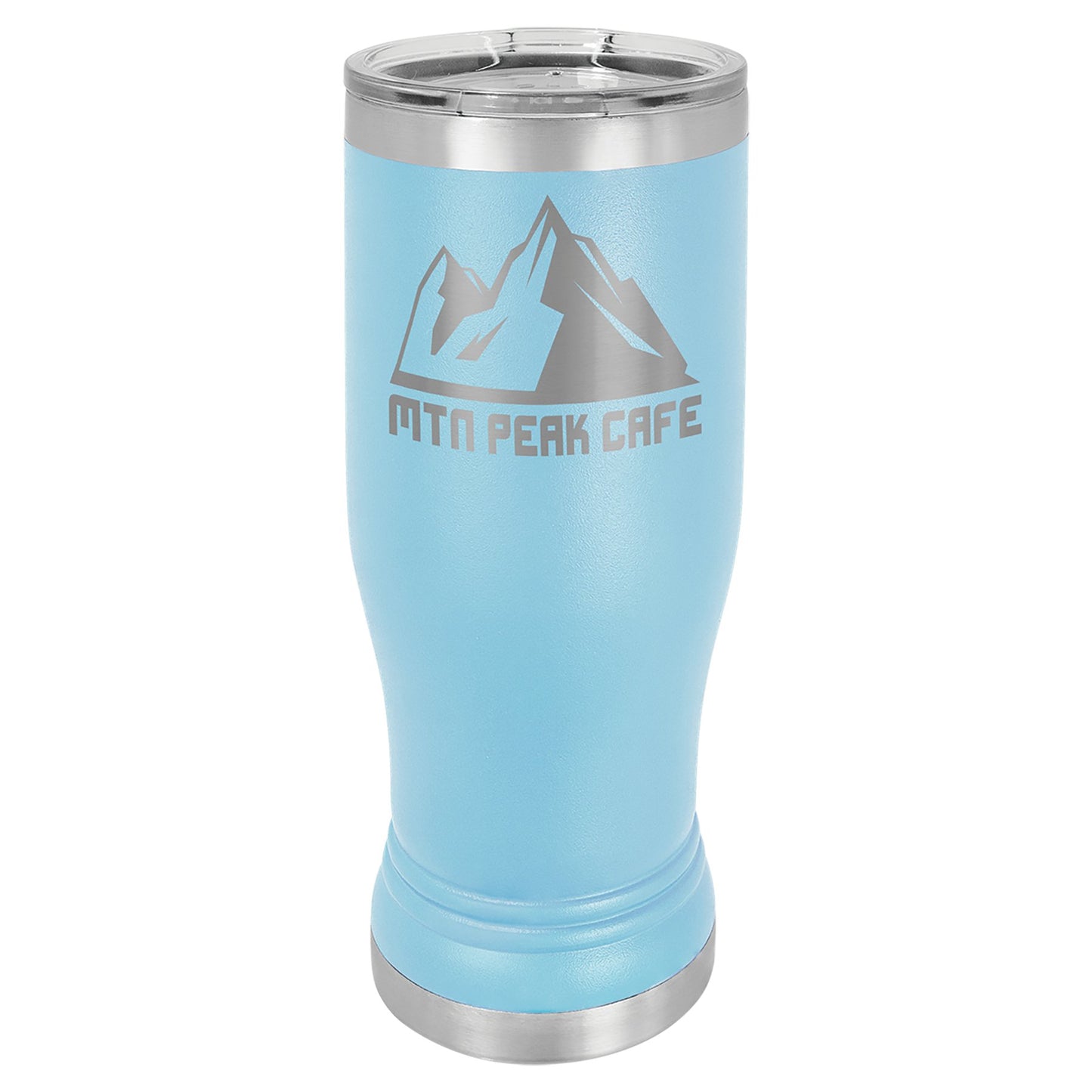 Polar Camel 14 oz. Pilsner with Clear Lid - Ready for Personalized Laser Engraving - Gone Coastal Creations - Laser Engraved Drinkware