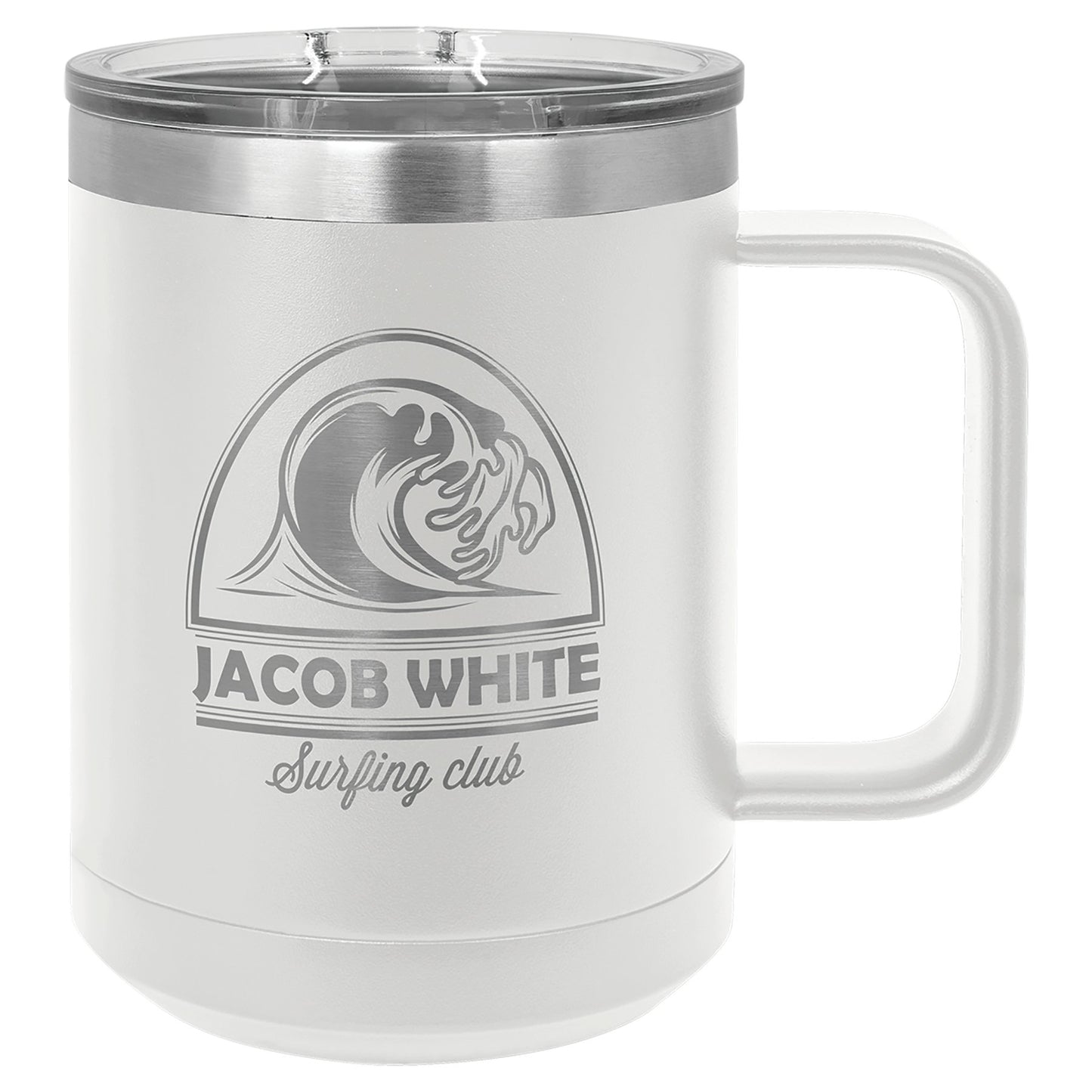 Polar Camel 15 oz. Mug with Slider Lid - Ready for Personalized Laser Engraving - Gone Coastal Creations - Laser Engraved Drinkware