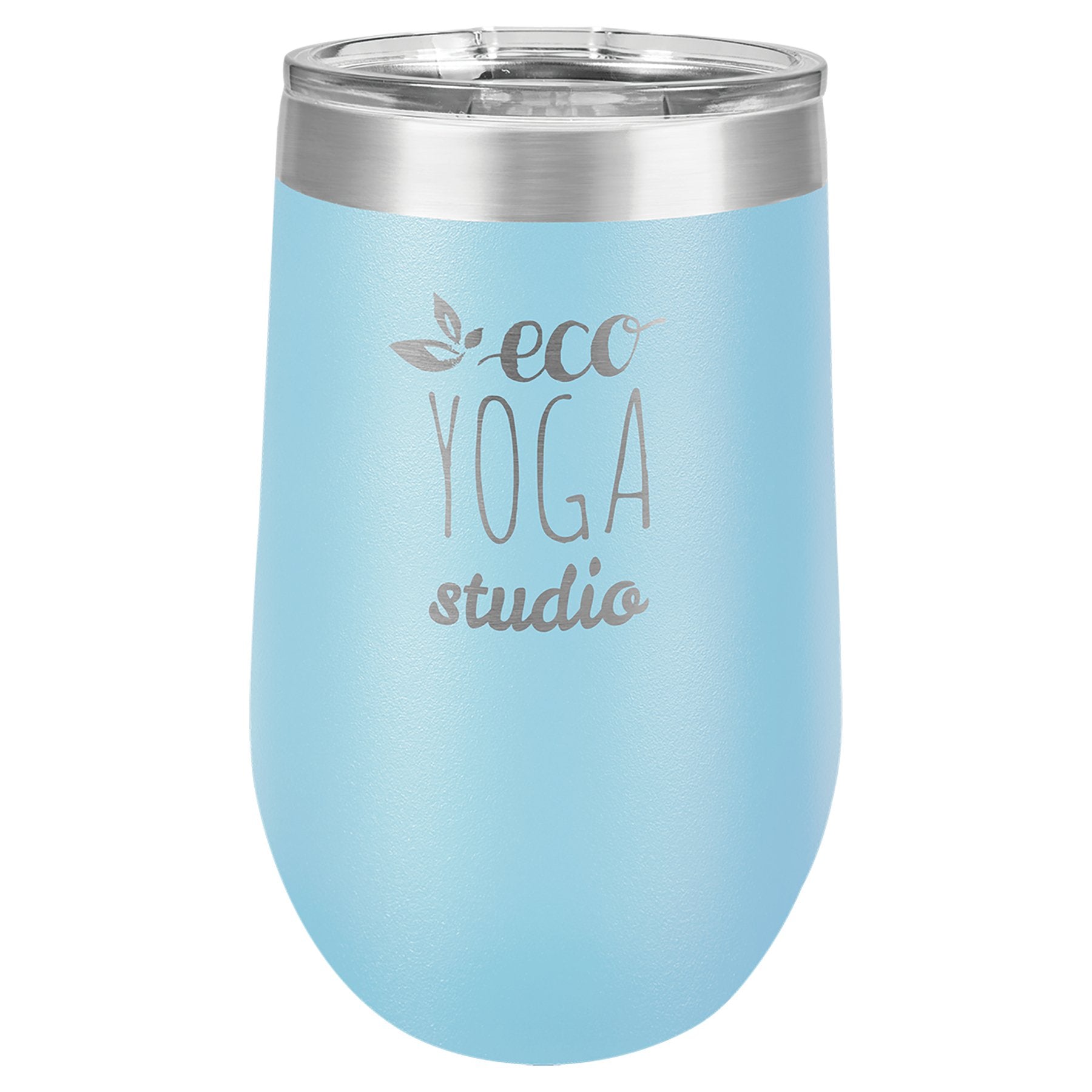 Polar Camel 16 oz. Stemless Tumbler with Clear Lid - Ready for Personalized Laser Engraving - Gone Coastal Creations - Laser Engraved Drinkware