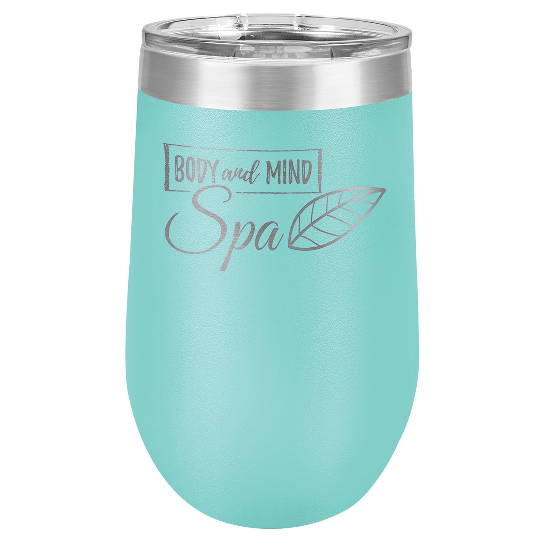 Polar Camel 16 oz. Stemless Tumbler with Clear Lid - Ready for Personalized Laser Engraving - Gone Coastal Creations - Laser Engraved Drinkware