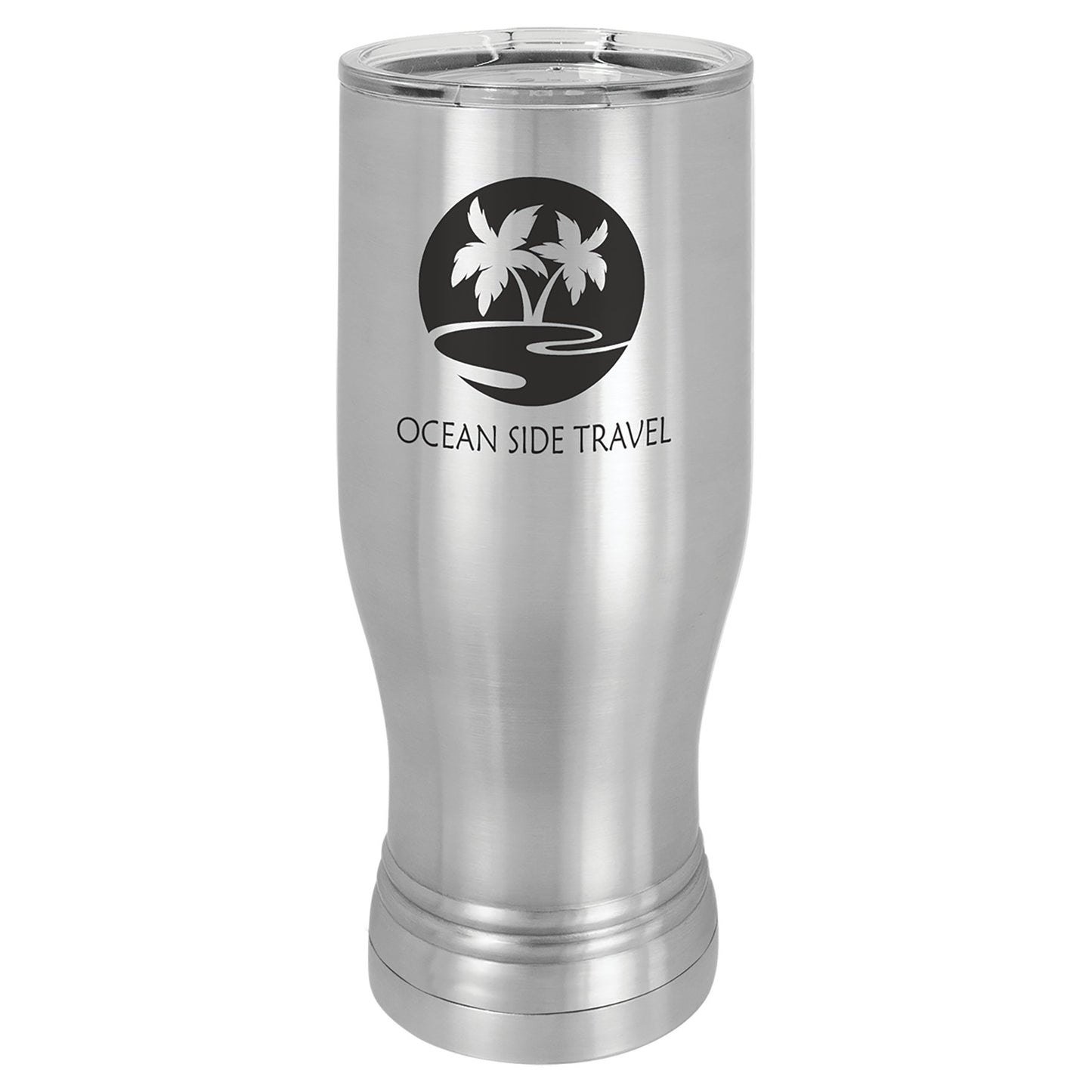 Polar Camel 20 oz. Pilsner with Clear Lid - Ready for Personalized Laser Engraving - Gone Coastal Creations - Laser Engraved Drinkware