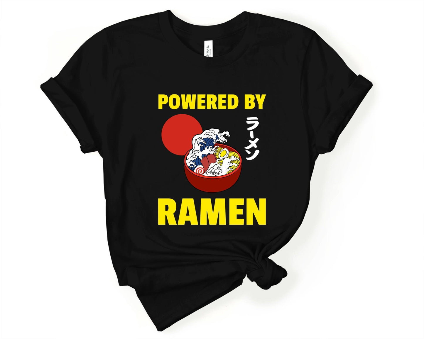 Powered by Ramen Shirt for Foodie | Stocking Stuffer for College Student - Gone Coastal Creations - Shirts