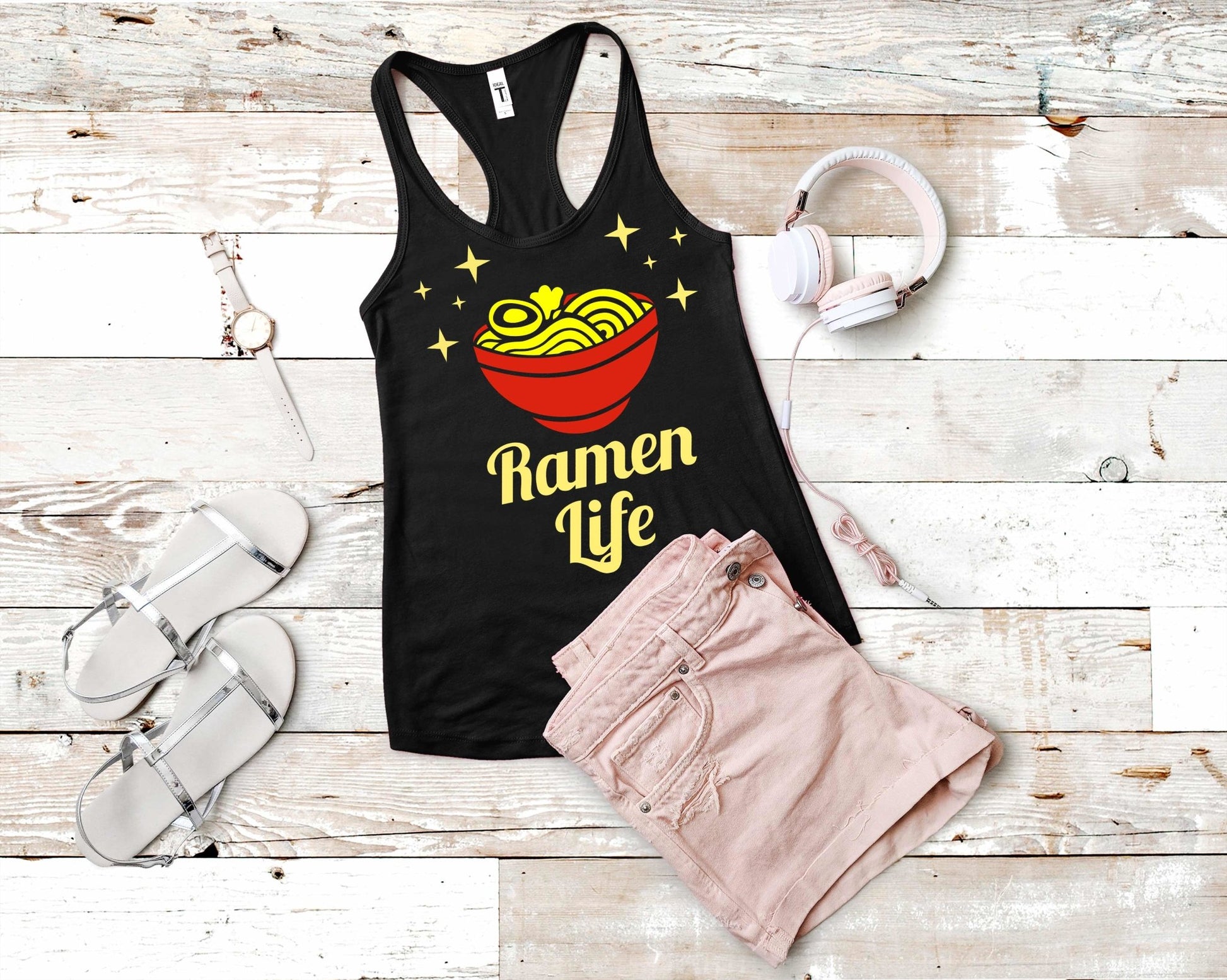 Ramen Life Shirt for Foodie | Stocking Stuffer for College Student - Gone Coastal Creations - Shirts