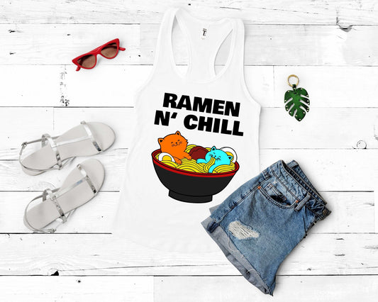 Ramen N Chill Shirt for Foodie | Stocking Stuffer for College Student - Gone Coastal Creations - Shirts