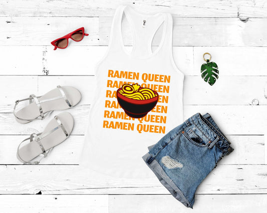 Ramen Queen Shirt for Foodie | Stocking Stuffer for College Student - Gone Coastal Creations - Shirts