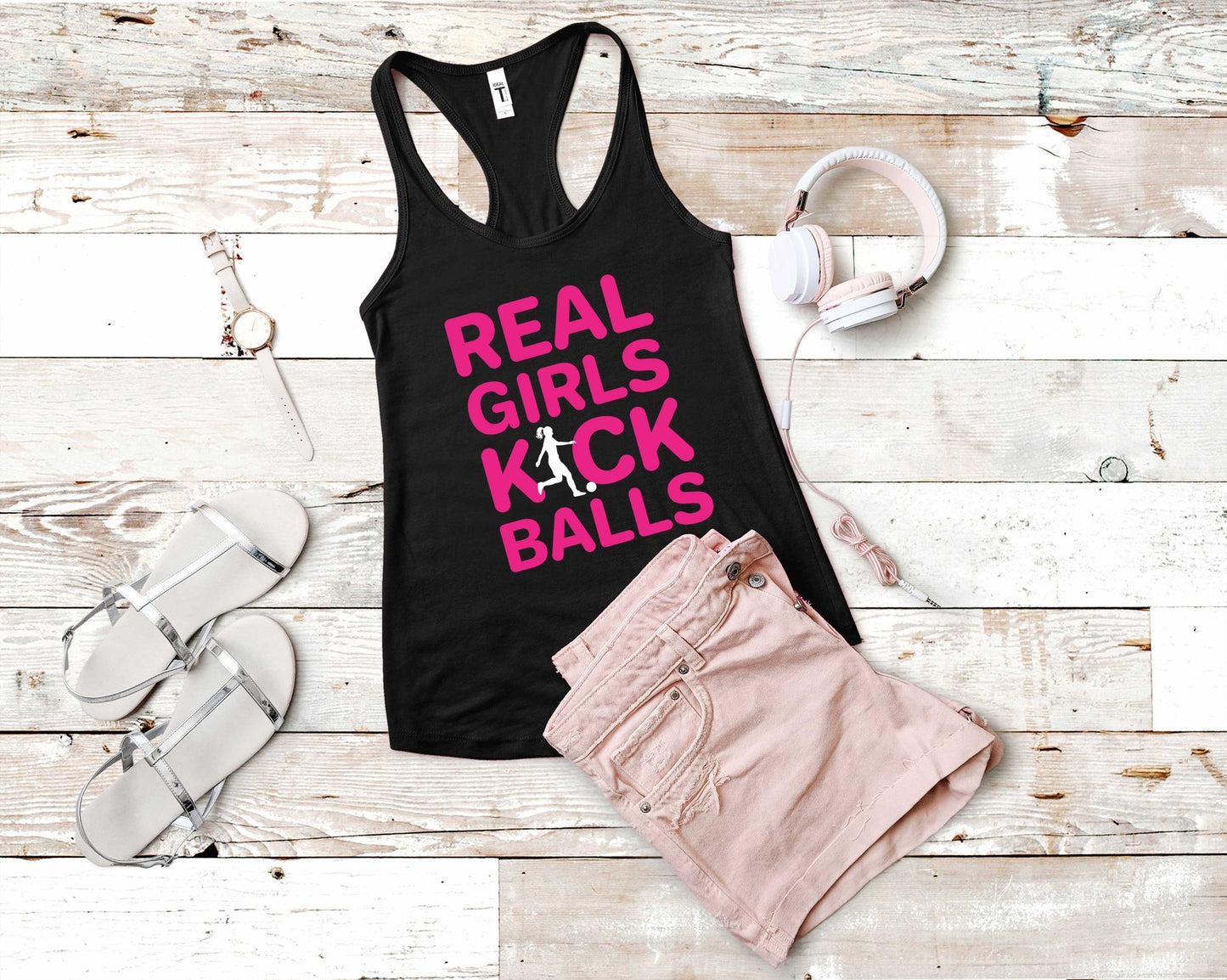 Real Girls Kick Balls, Soccer is Life - Gone Coastal Creations - Shirts