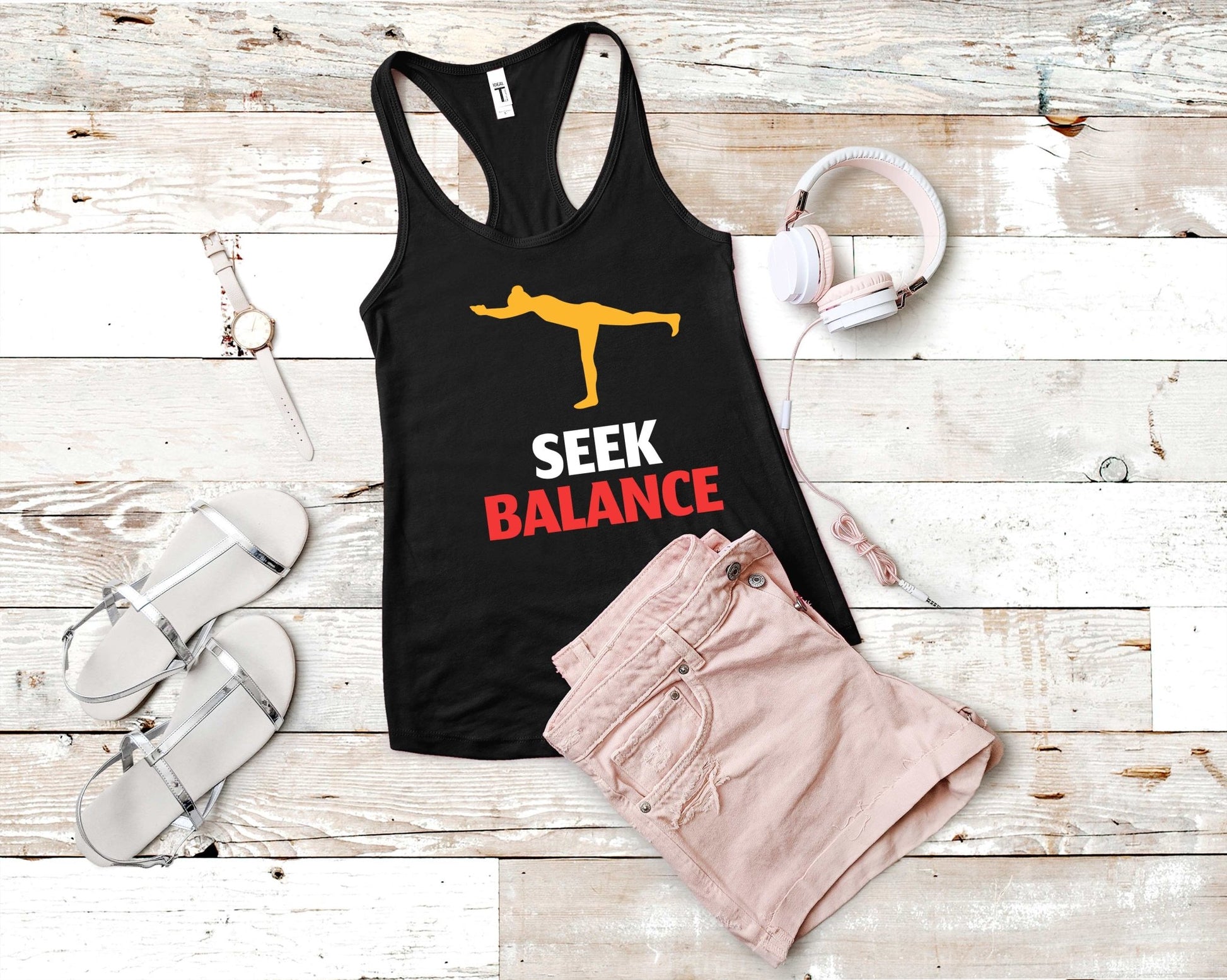 Seek Balance in Yoga | Yoga Lovers Shirt - Gone Coastal Creations - Shirts