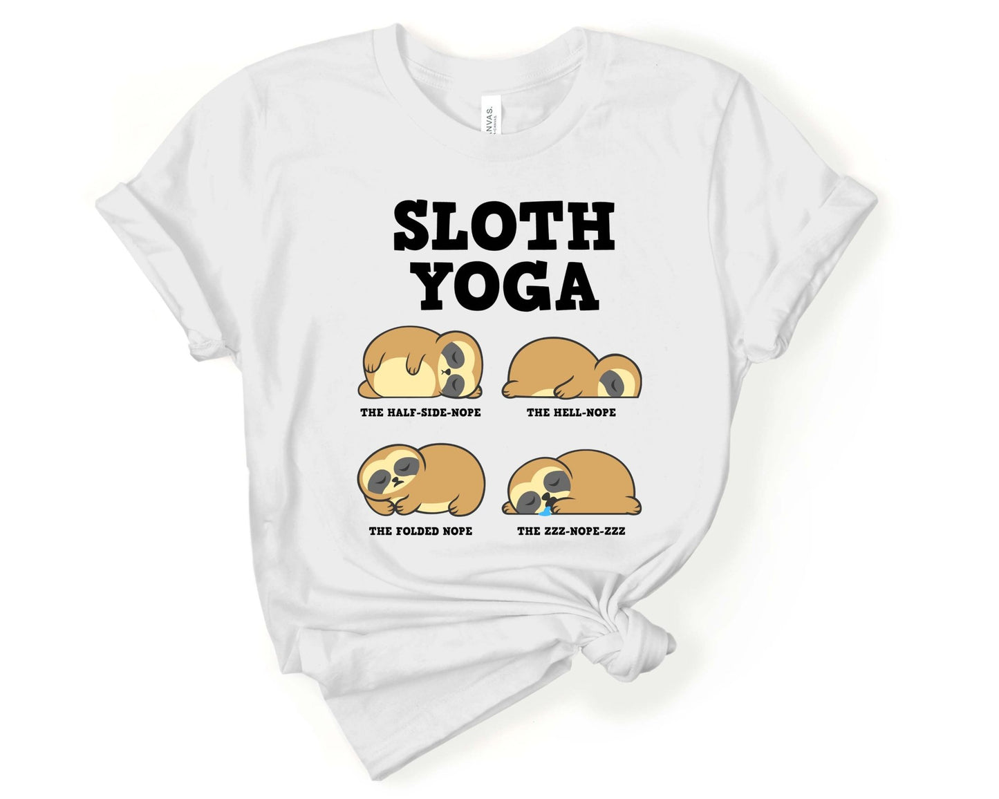 Sloth Yoga - Too Tired for Yoga Pun | Yoga Lovers Shirt - Gone Coastal Creations - Shirts