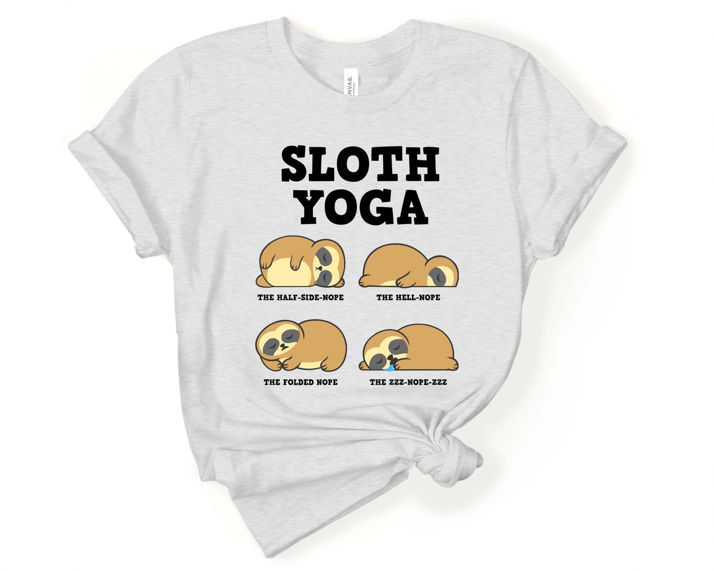 Sloth Yoga - Too Tired for Yoga Pun | Yoga Lovers Shirt - Gone Coastal Creations - Shirts