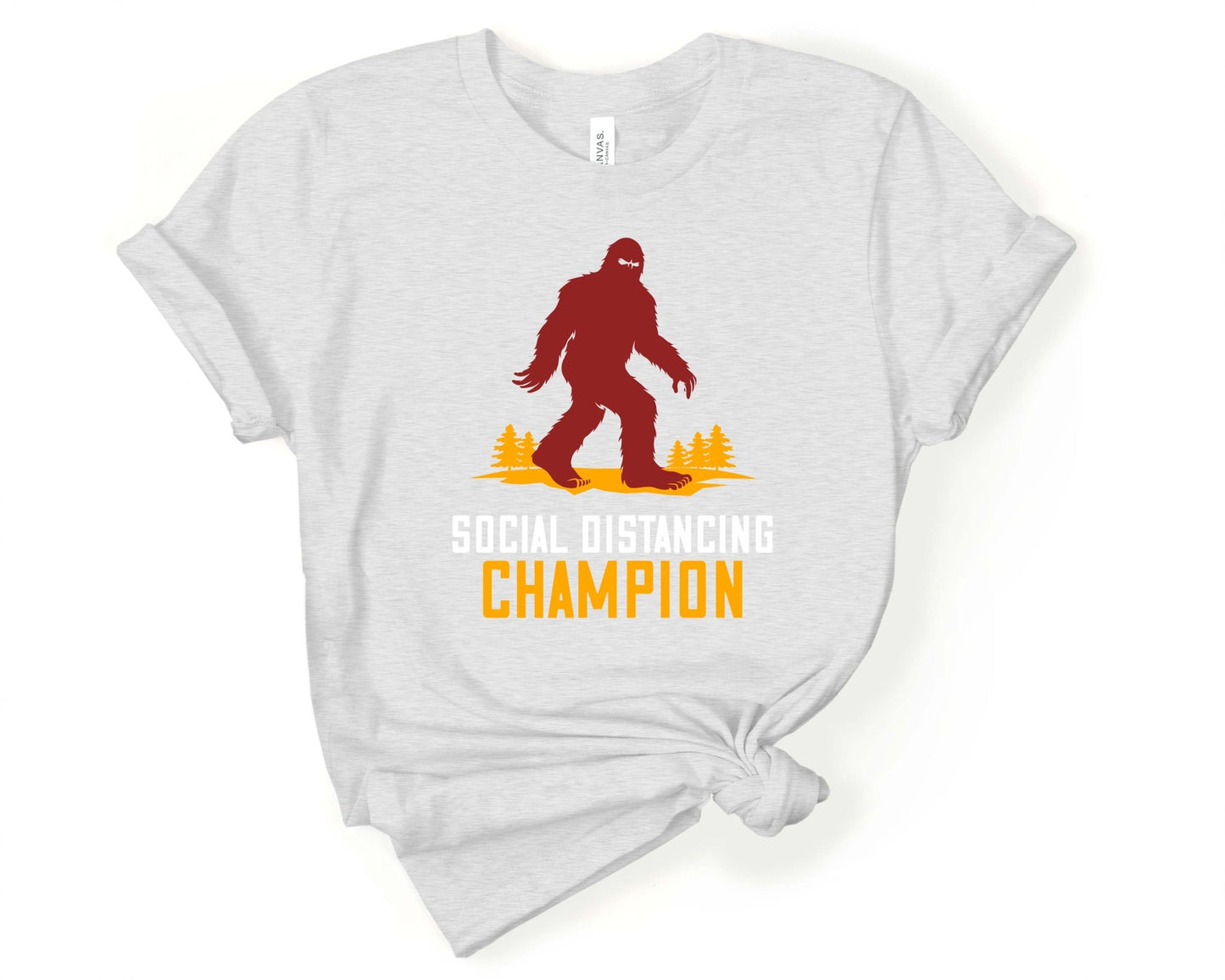 Social Distancing Champion Tee for Sasquatch Lover - Gone Coastal Creations - Shirts