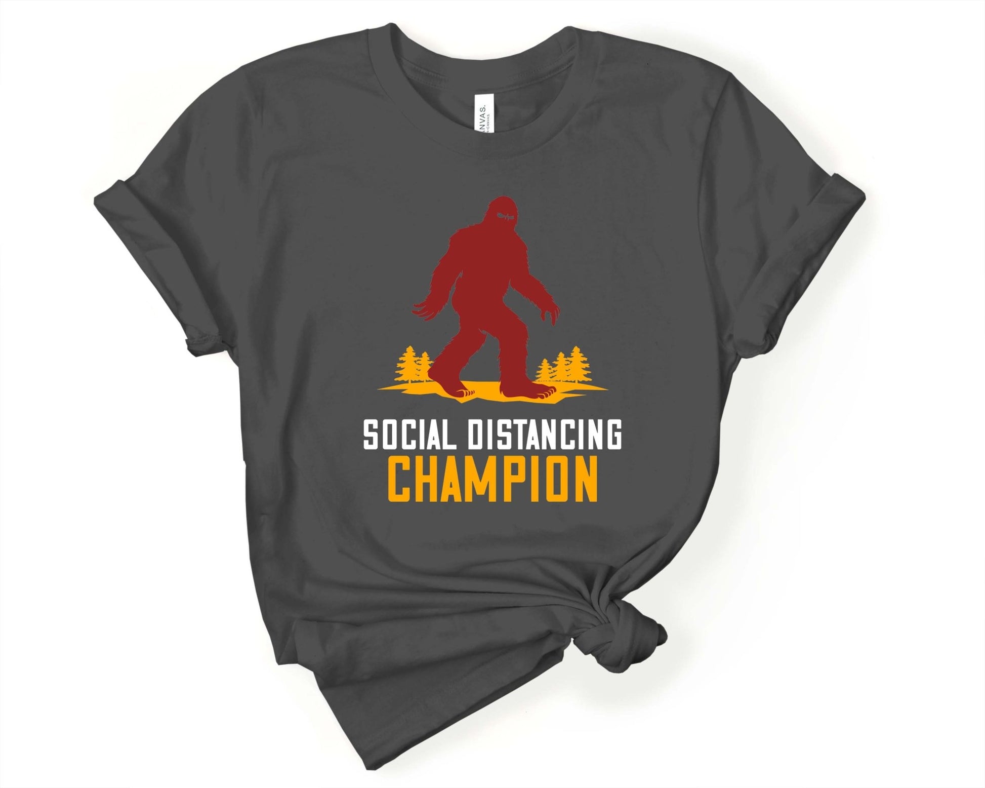 Social Distancing Champion Tee for Sasquatch Lover - Gone Coastal Creations - Shirts