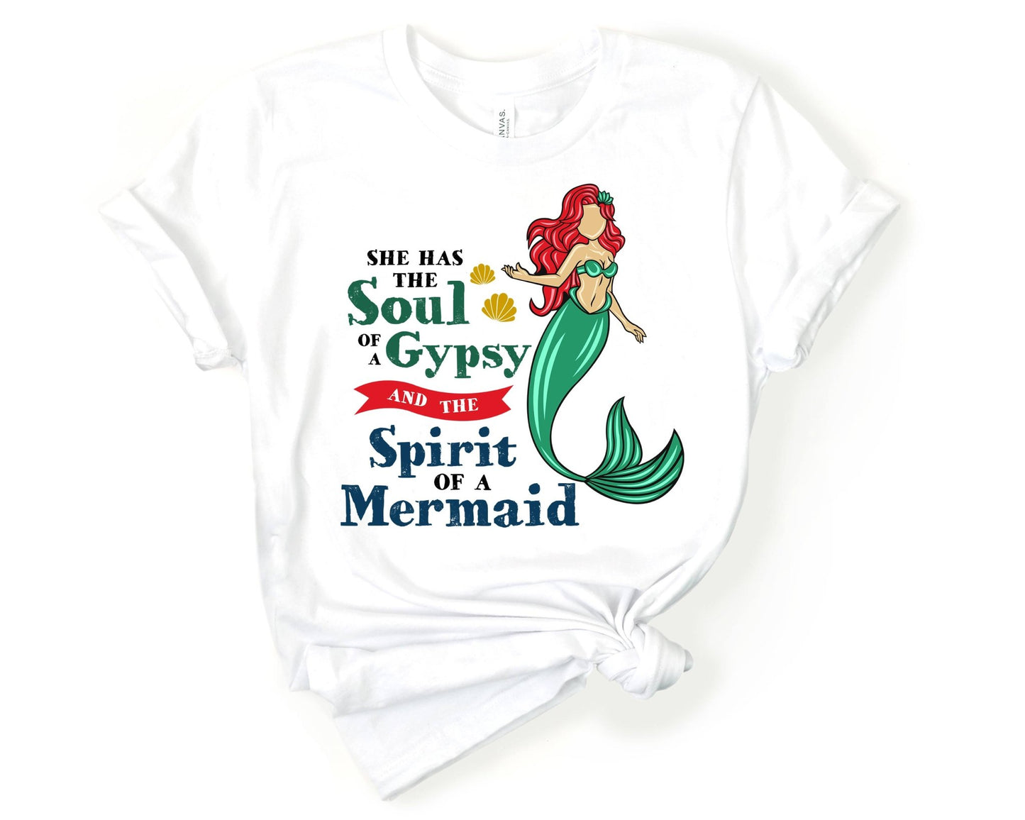 Soul of a Gypsy Spirit of a Mermaid | Mermaid Lovers Shirt - Gone Coastal Creations - Shirts