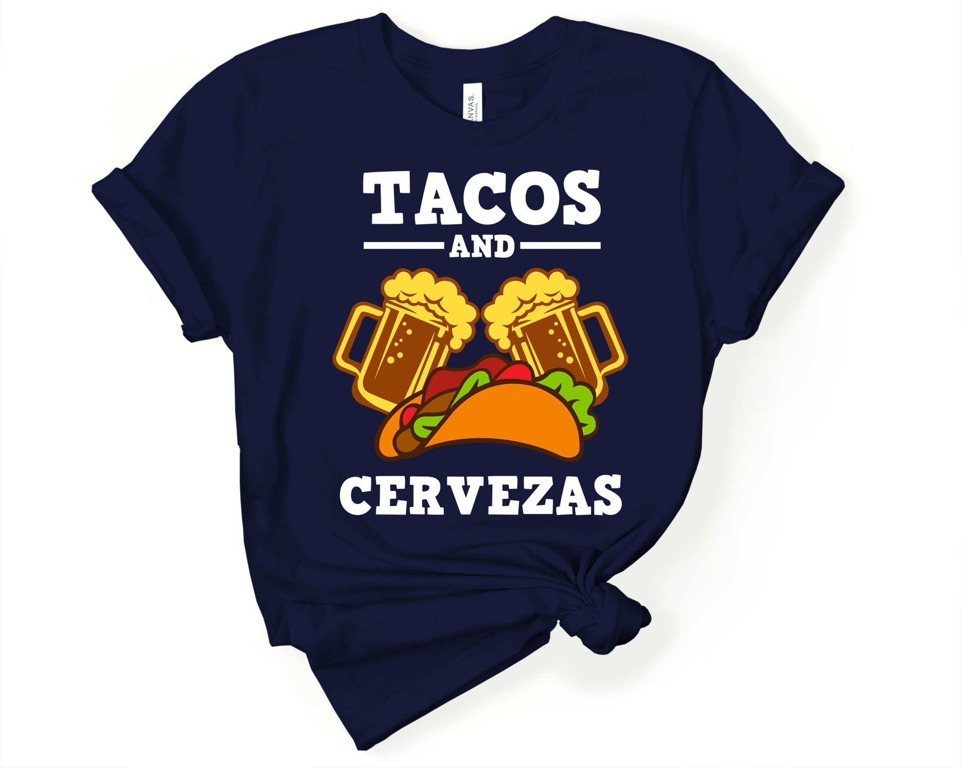 Tacos and Cervezas | Taco Lover Shirt - Gone Coastal Creations - Shirts