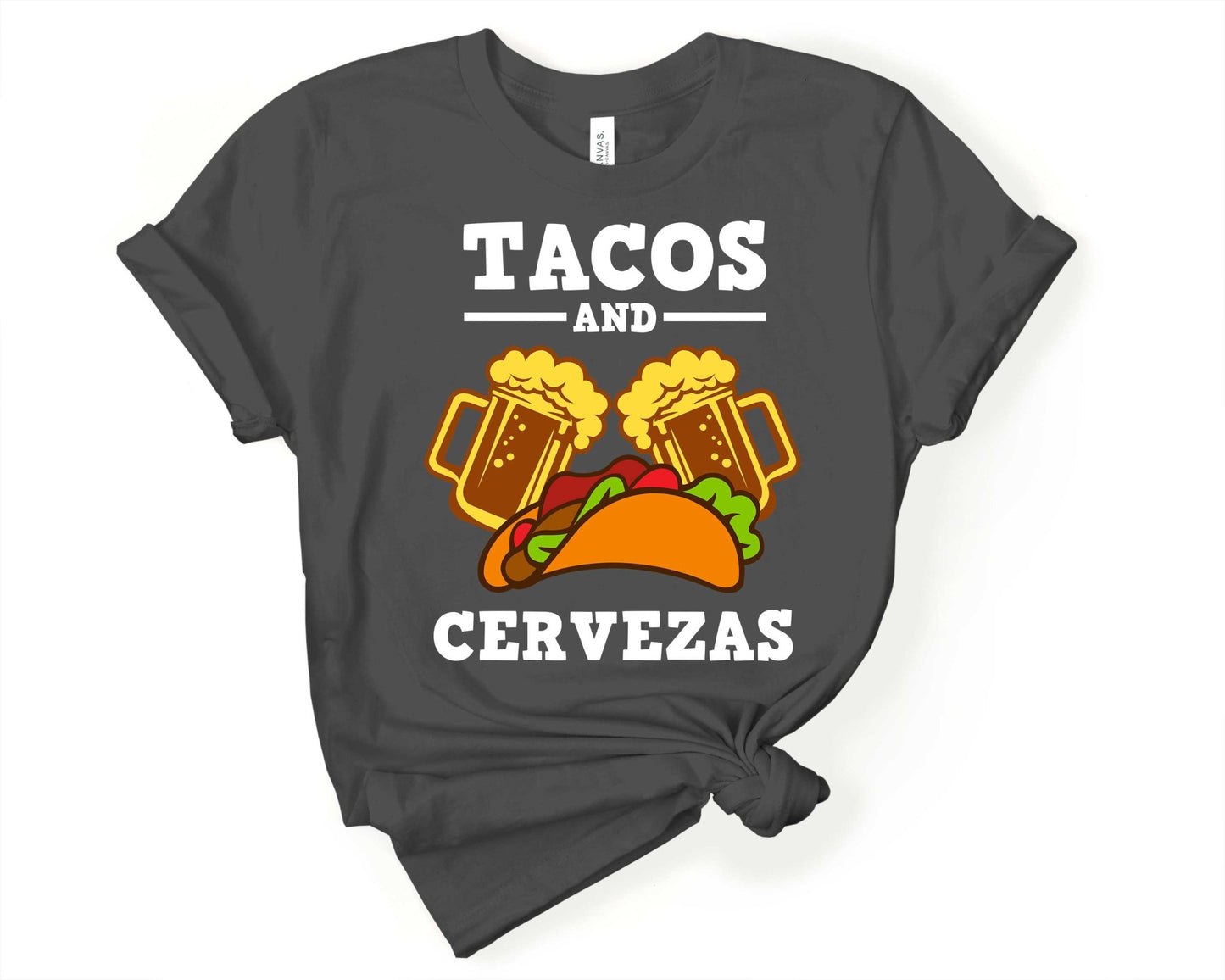 Tacos and Cervezas | Taco Lover Shirt - Gone Coastal Creations - Shirts