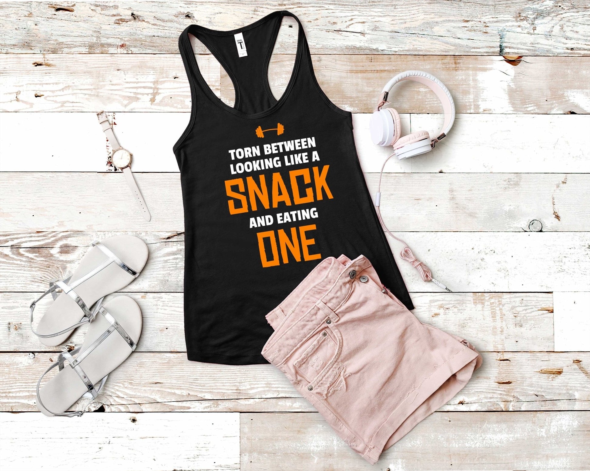 Torn Between looking Like a Snack and Eating One, Workout Sarcasm - Gone Coastal Creations - Shirts