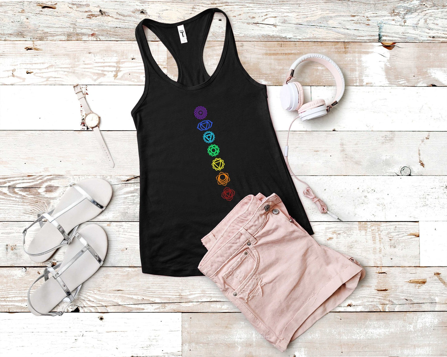 Yoga Floral Chakra | Yoga Motivational Shirt - Gone Coastal Creations - Shirts