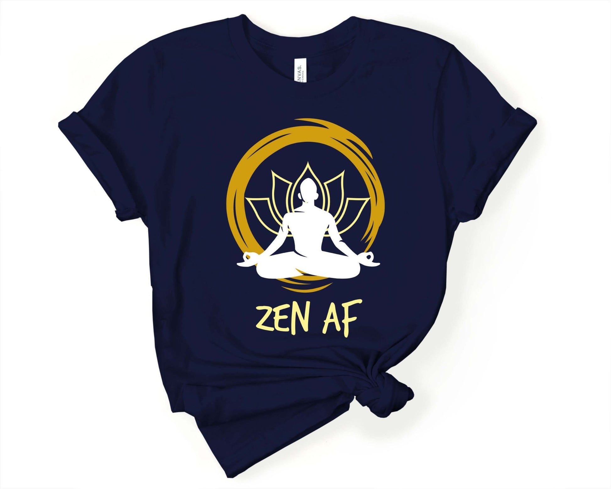 Zen AF | Yoga Inspirational Shirt - Gone Coastal Creations - Shirts