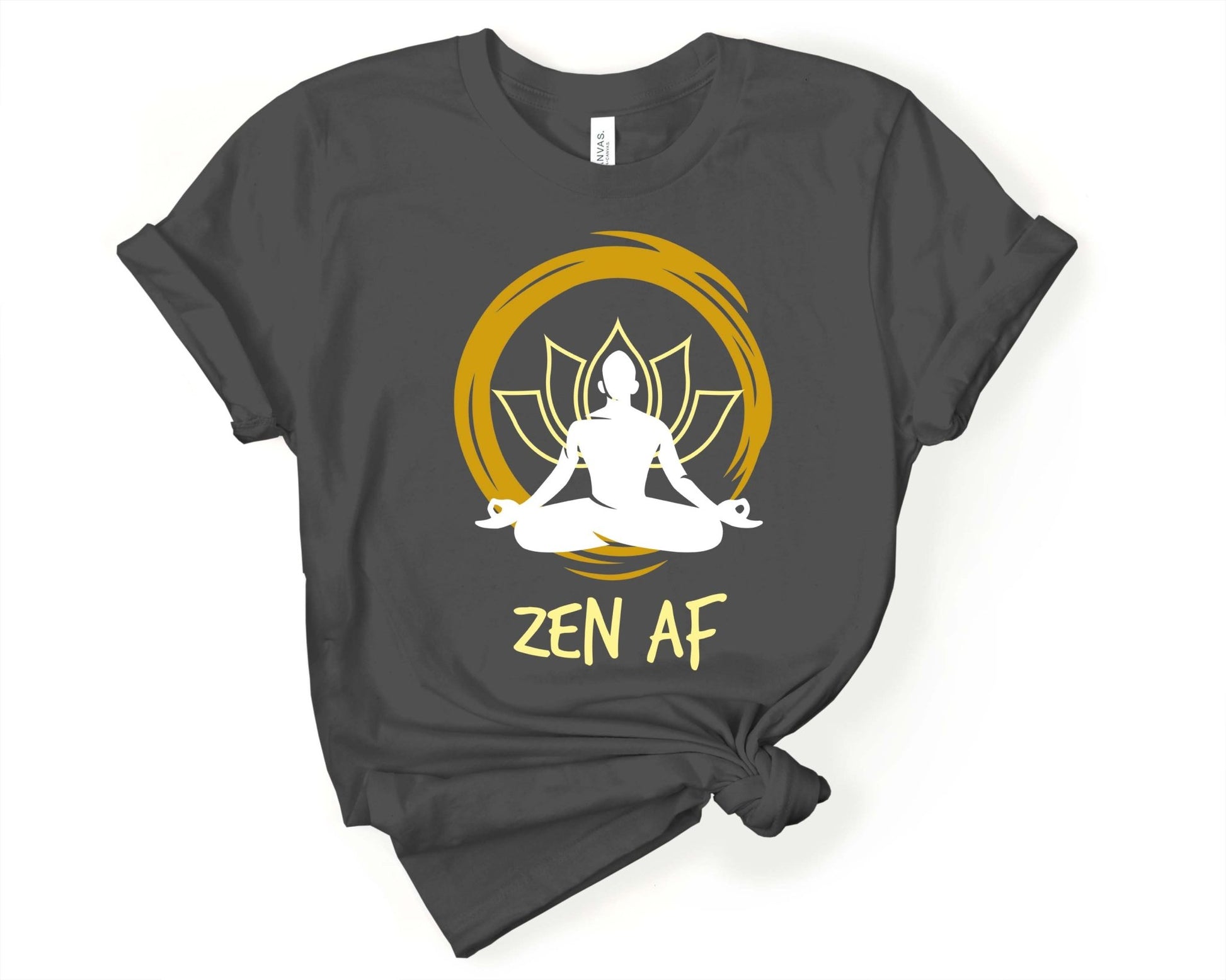 Zen AF | Yoga Inspirational Shirt - Gone Coastal Creations - Shirts