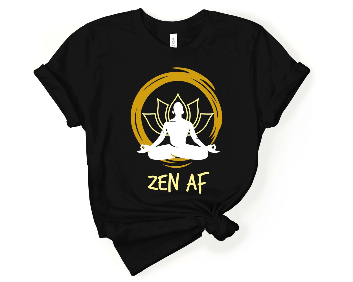 Zen AF | Yoga Inspirational Shirt - Gone Coastal Creations - Shirts