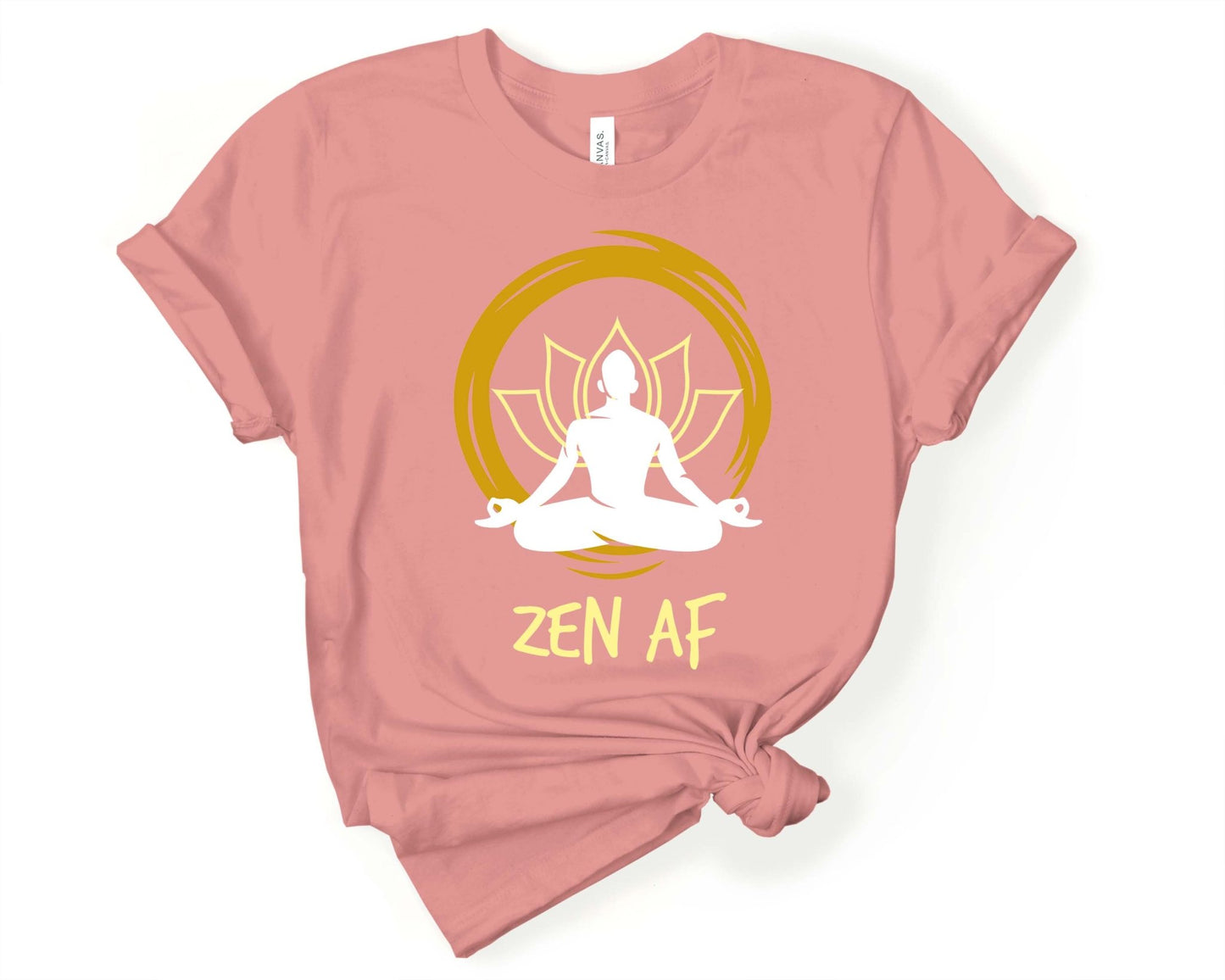 Zen AF | Yoga Inspirational Shirt - Gone Coastal Creations - Shirts